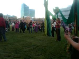 Community members supporting One Billion Rising  in Downtown Raleigh! 